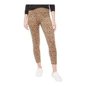 NWOT J. CREW Factory Women's Cropped Mocha Black Animal Print Leggings Pants‎ S
